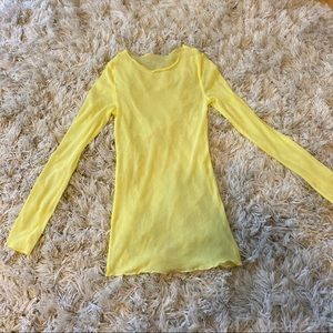 Mesh long sleeve top. NWOT